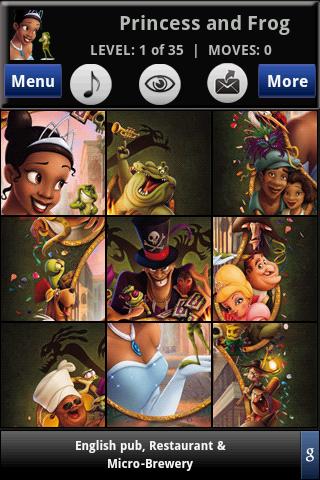 The Princess and The Frog Pics Android Brain & Puzzle