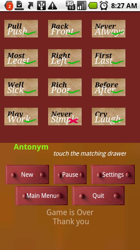 Word Match Android Brain & Puzzle