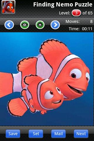Finding Nemo Puzzle Game